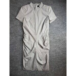 Zara Women's Grey Wool Blend Knit Midi Dress Size Medium